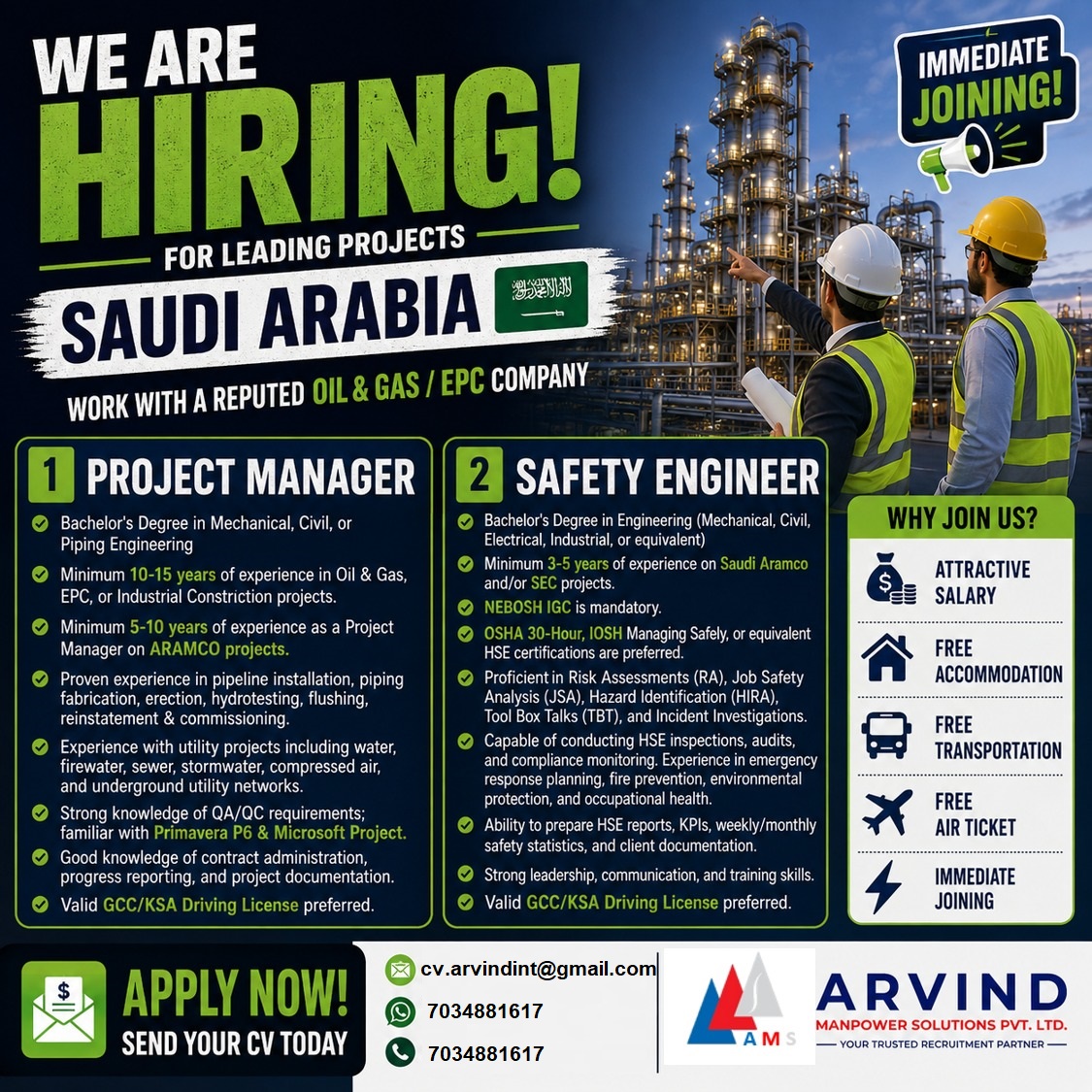 Project Manager and Safety Engineer