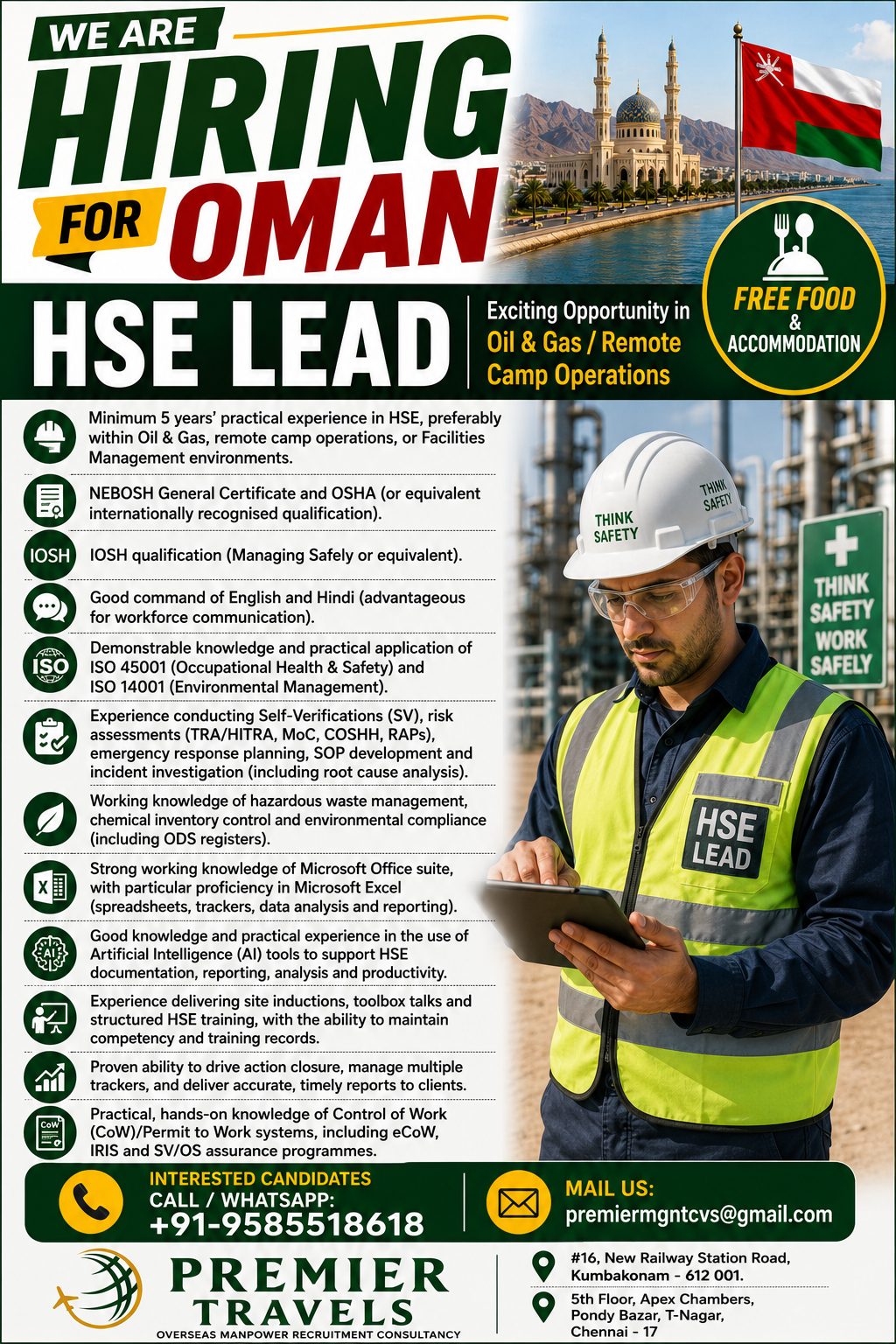 Hiring for Oman HSE Lead