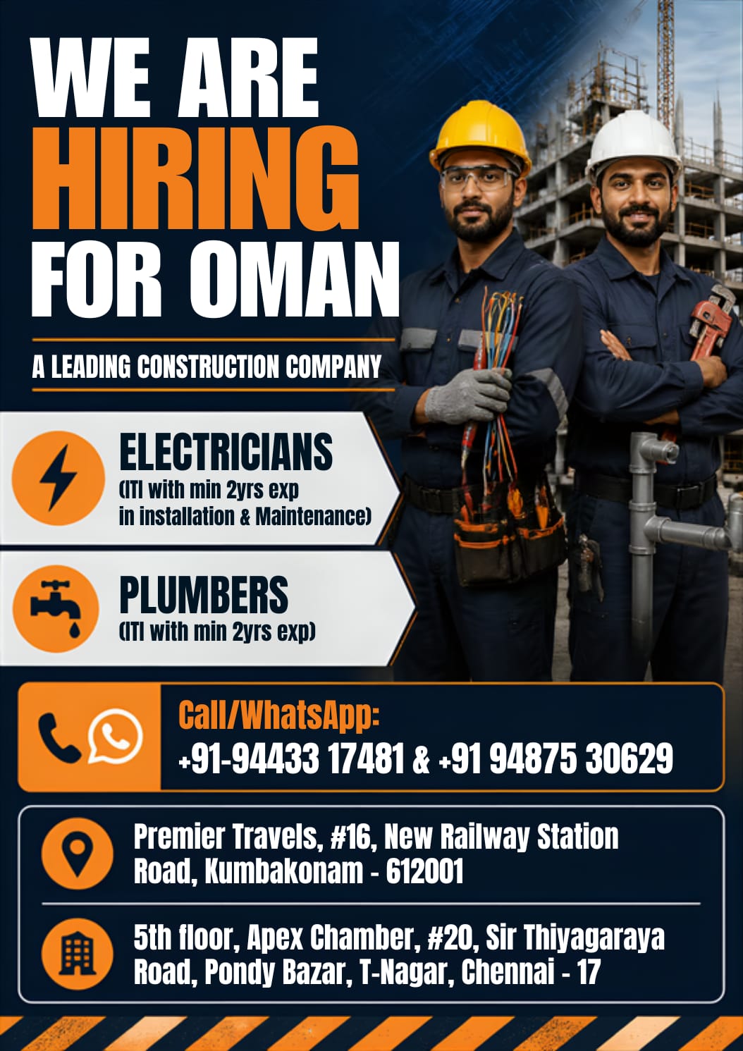 Hiring for Oman Electricians