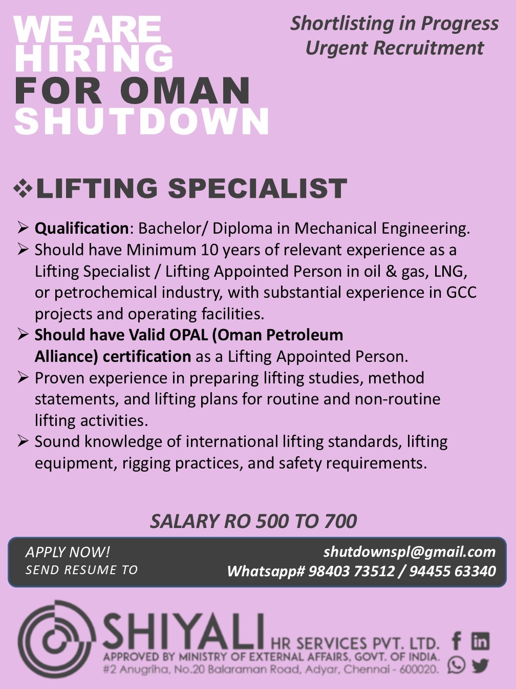 Lifting Specialist