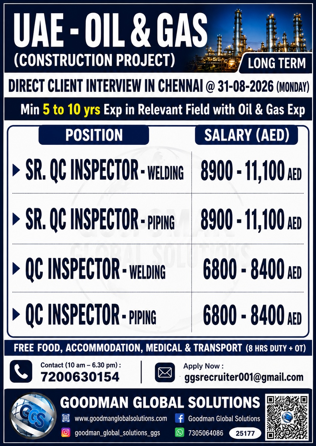 UAE - OIL & GAS - LONG TERM (CONSTRUCTION PROJECT )