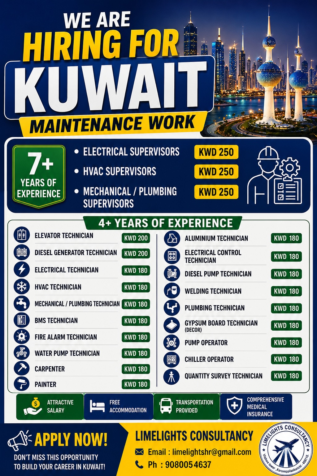Maintenance Work Positions in Kuwait