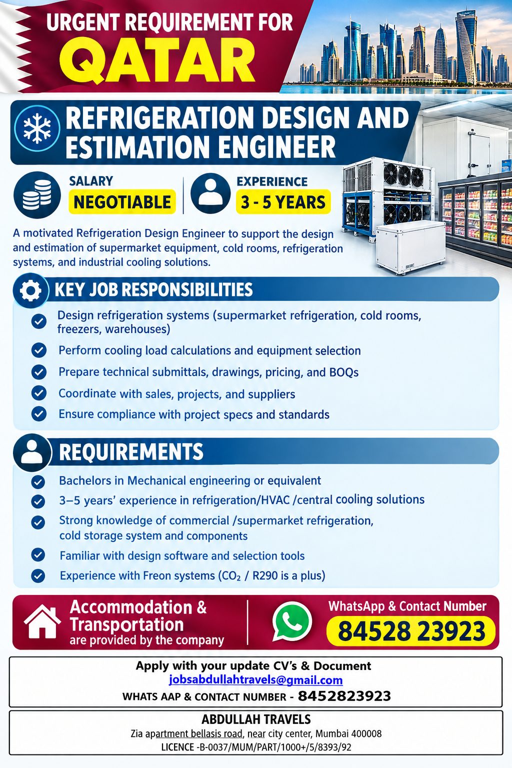 URGENT REQUIREMENT FOR QATAR..