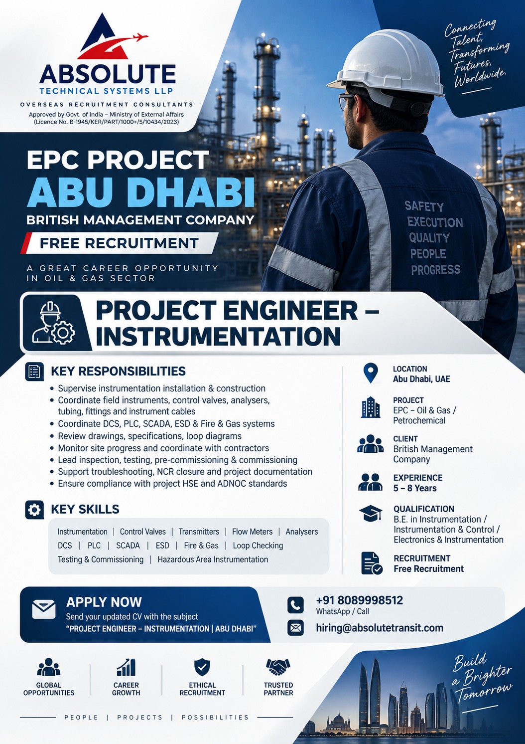 Project Engineer – Instrumentation