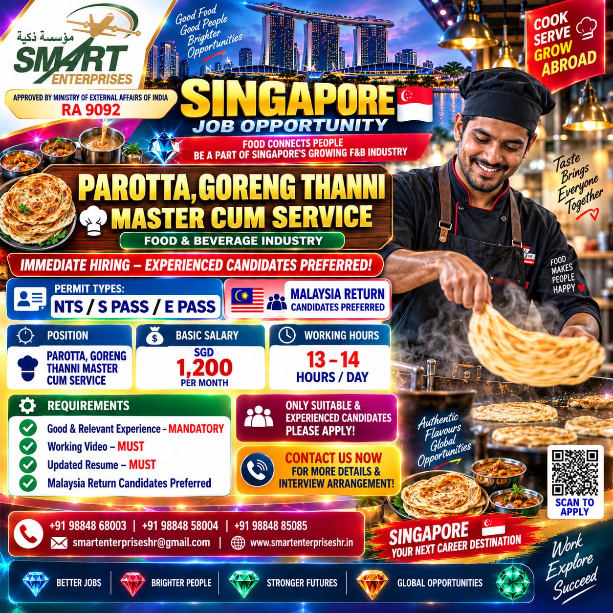 Parotta, Goreng Thanni Master Cum Service