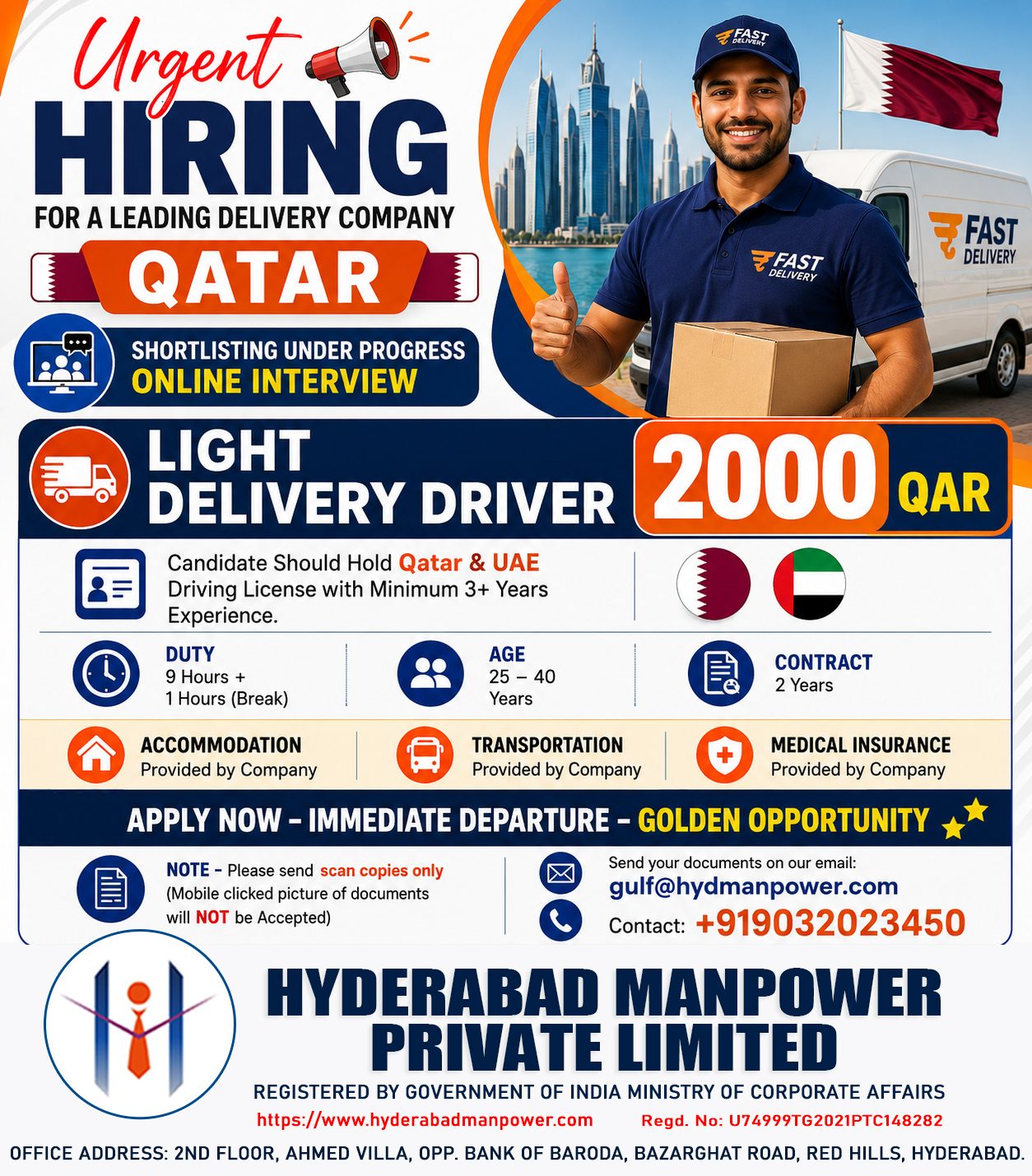 Job for Light Delivery Driver's