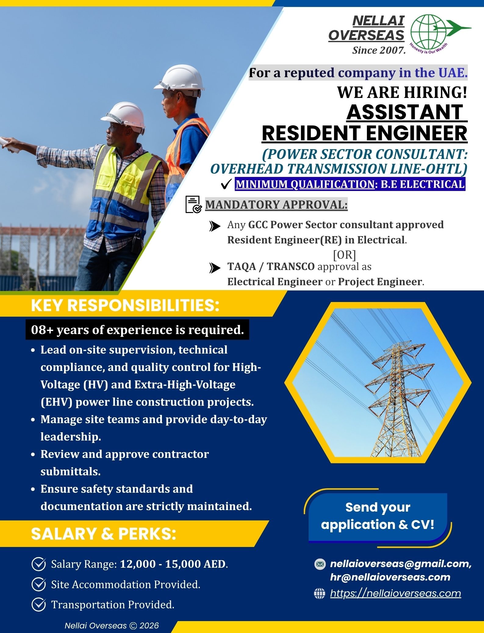 Assistant Resident Engineer - Electrical