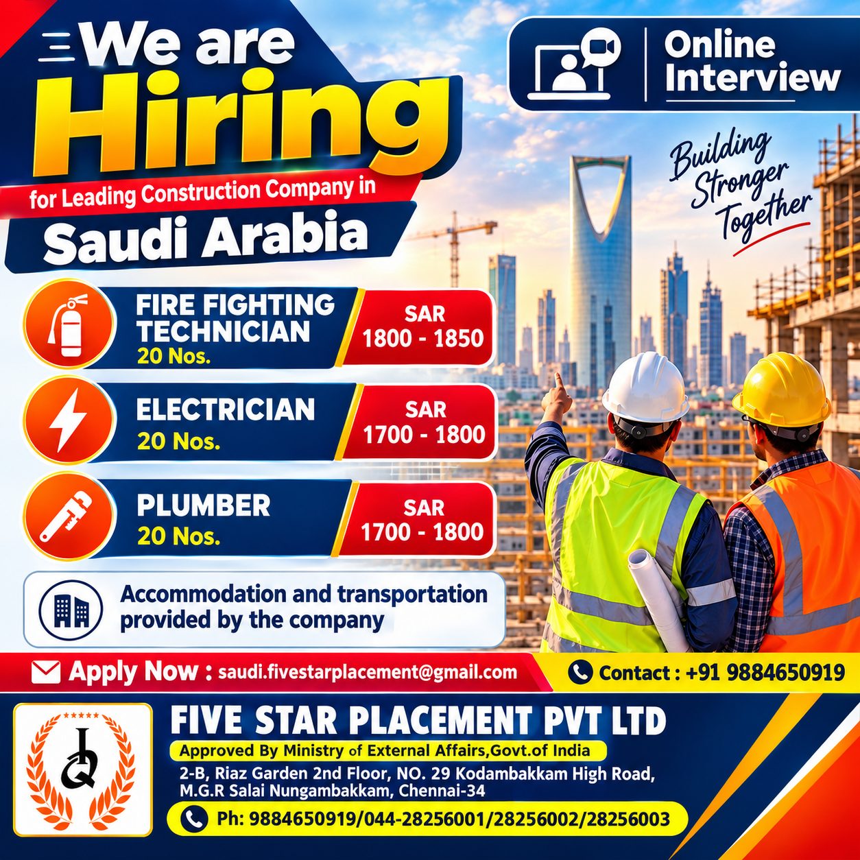 WE HAVE HIRING SAUDI ARABIA