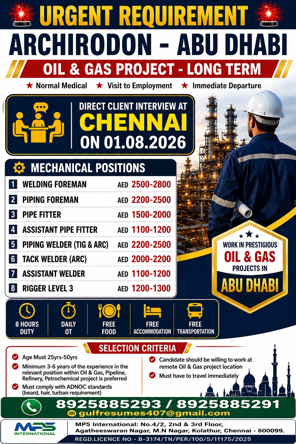 Archirodon - Abu Dhabi Oil & Gas Project - Long Term