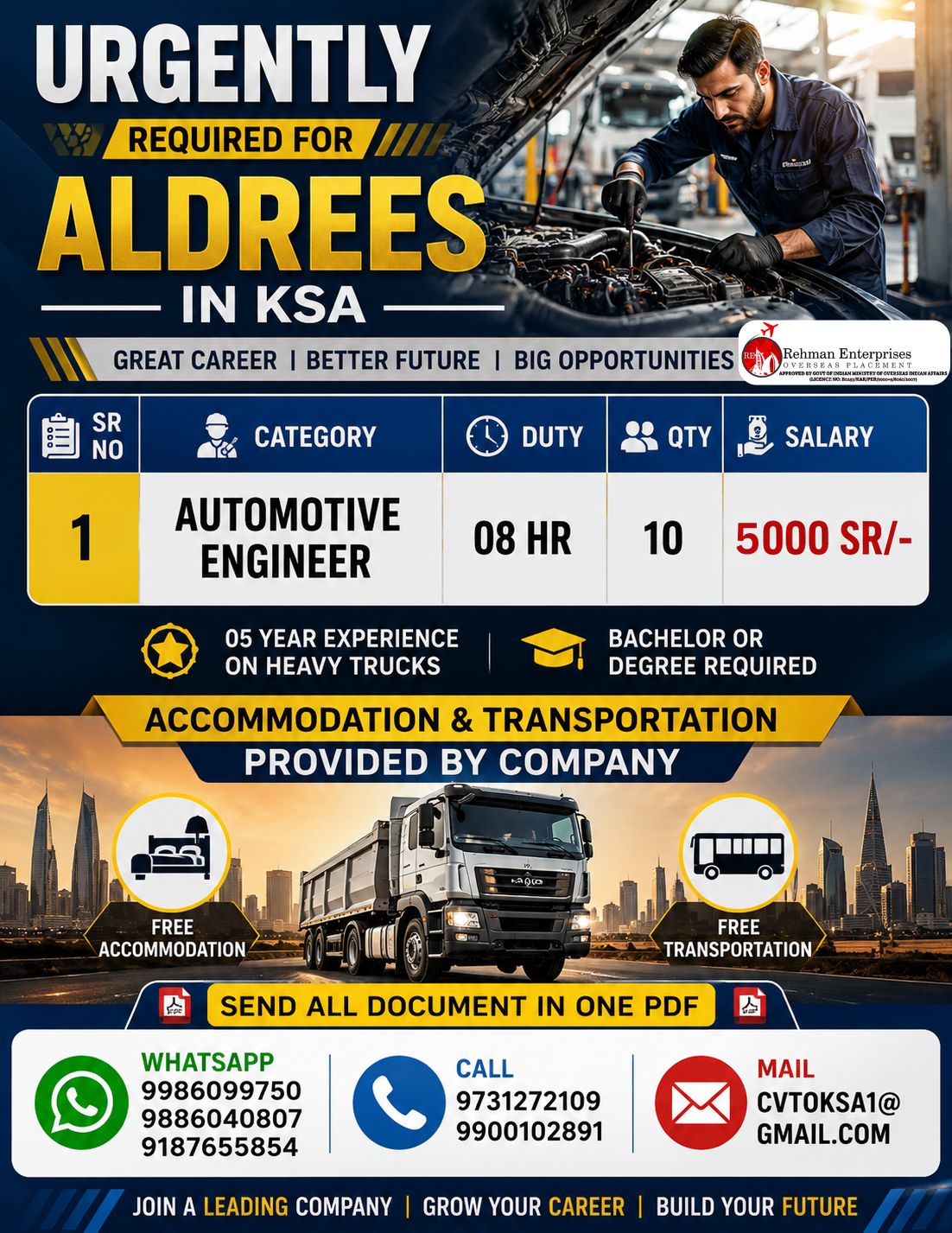 Automotive Engineer - Aldrees KSA