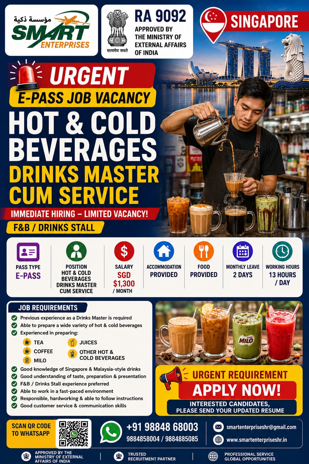 DRINKS MASTER CUM SERVICE