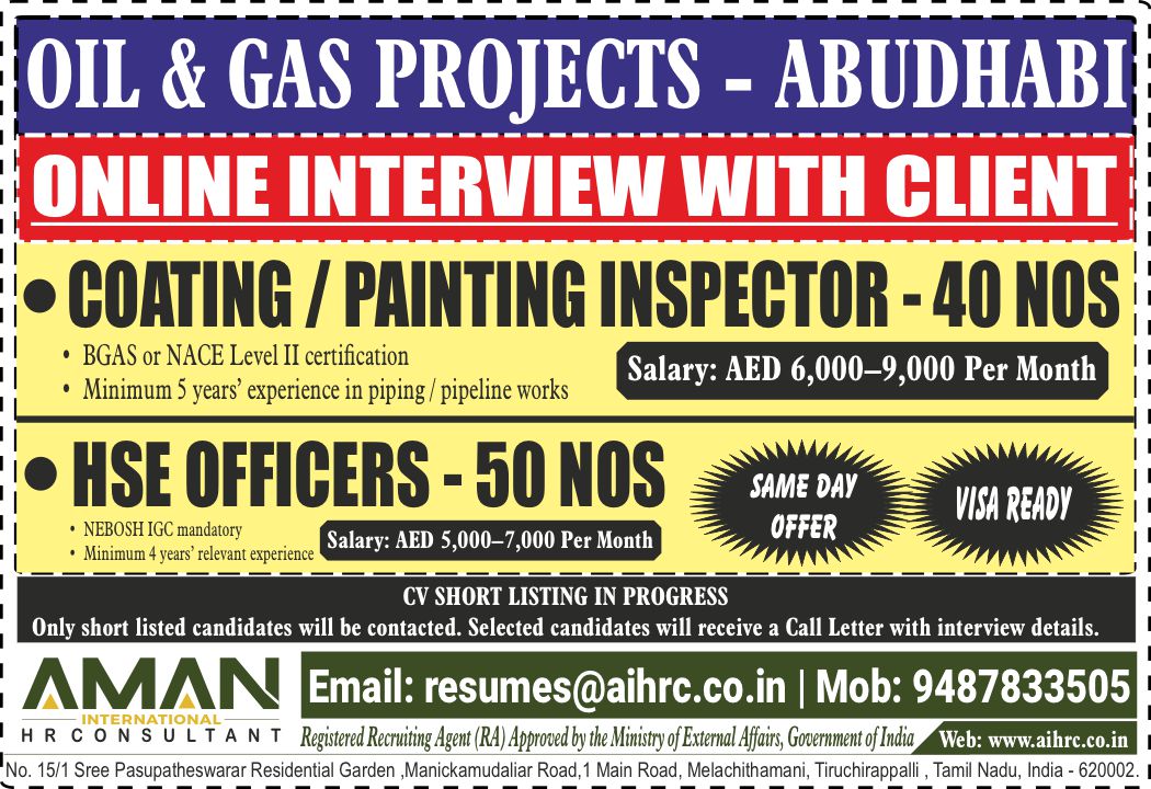 Oil & Gas Projects - United Arab Emirates