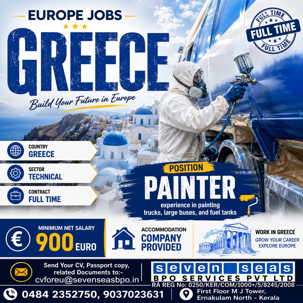 WE ARE HIRING FOR GREECE - PAINTER
