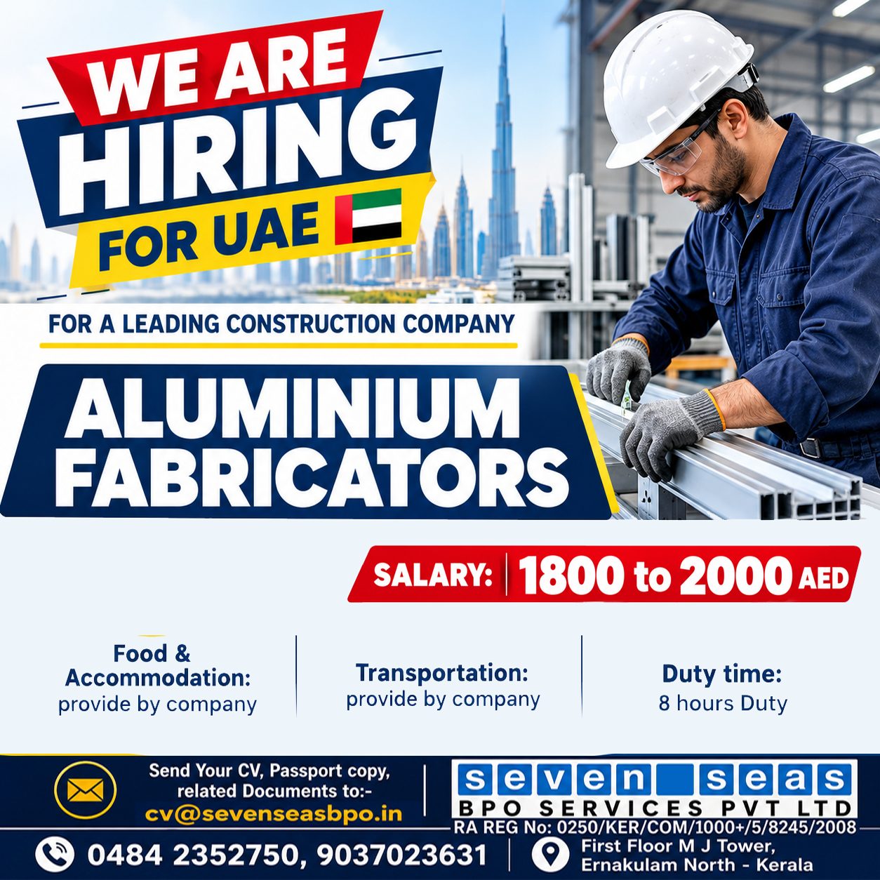 WE ARE HIRING FOR UAE - ALUMINIUM FABRICATOR