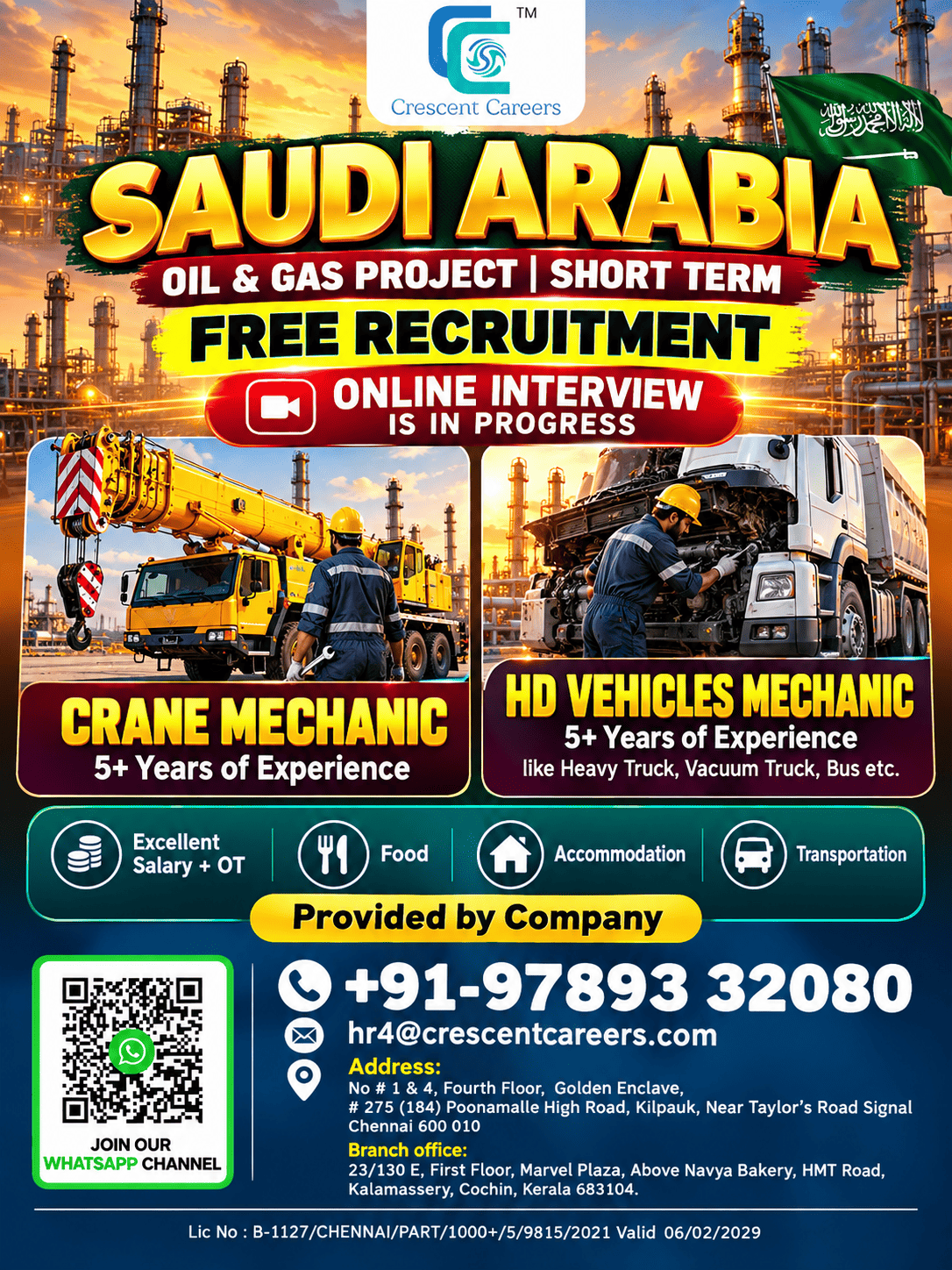 Saudi Arabia Oil & Gas Project | Free recruitment
