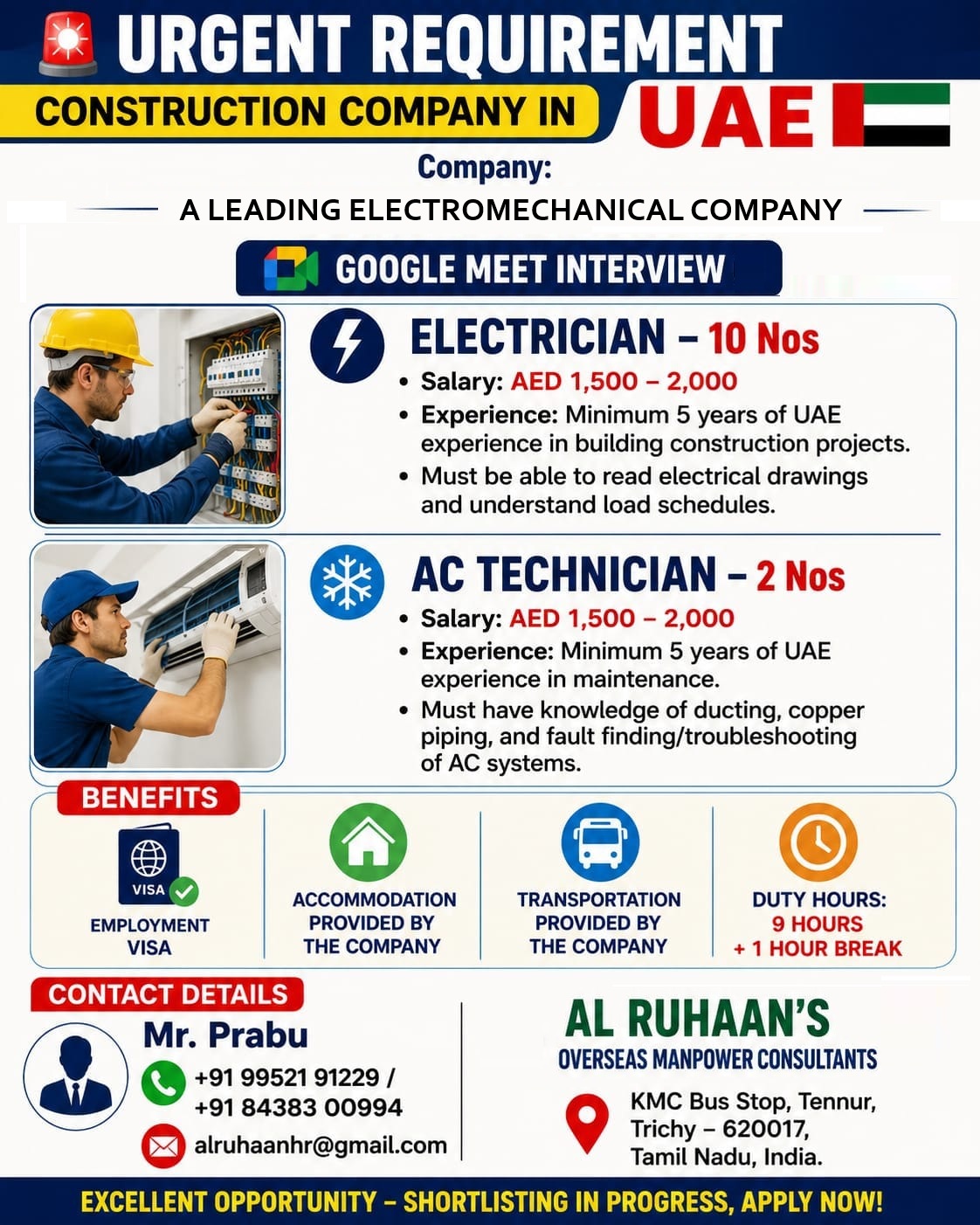 A LEADING ELECTROMECHANICAL COMPANY - DUBAI