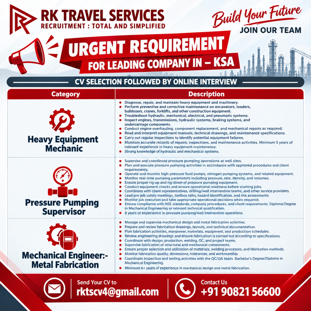 Heavy Equipment Mechanic