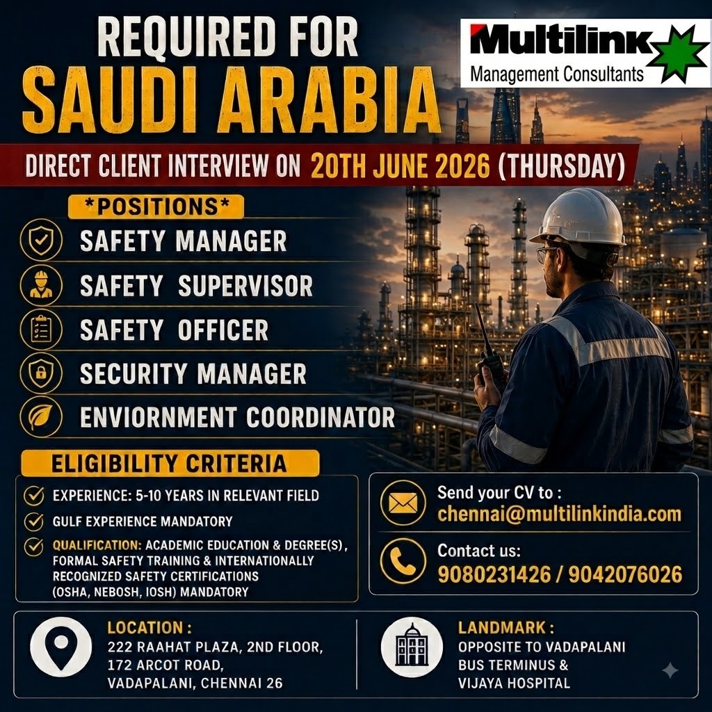 Safety & Security Positions for Saudi Arabia