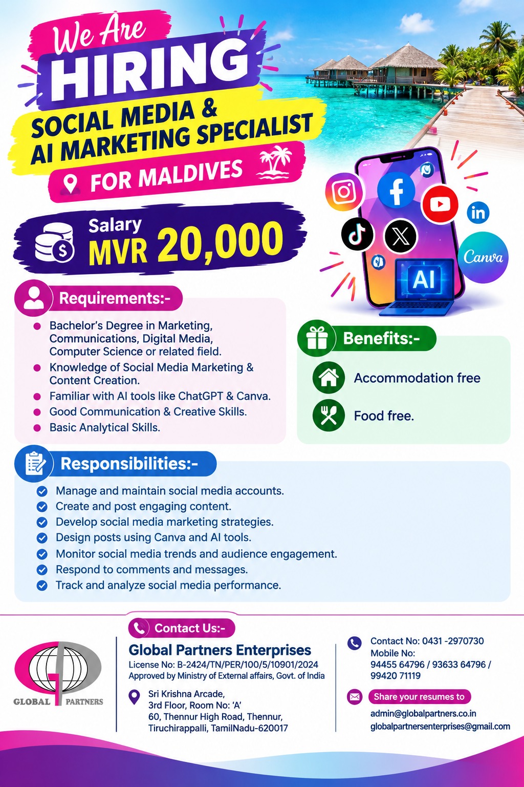 Social Media & AI Marketing Specialist
