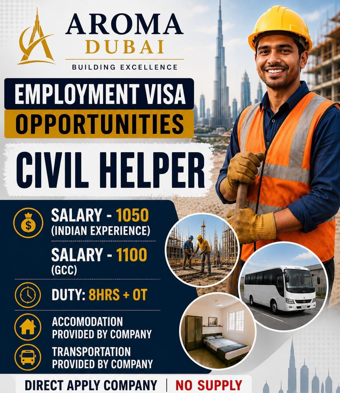 Civil Helper — AARNAA CONSULTANTS, United Arab Emirates, United Arab Emirates
