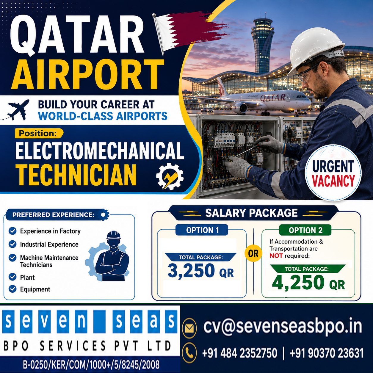 URGENT VACANCY FOR QATAR AIRPORT