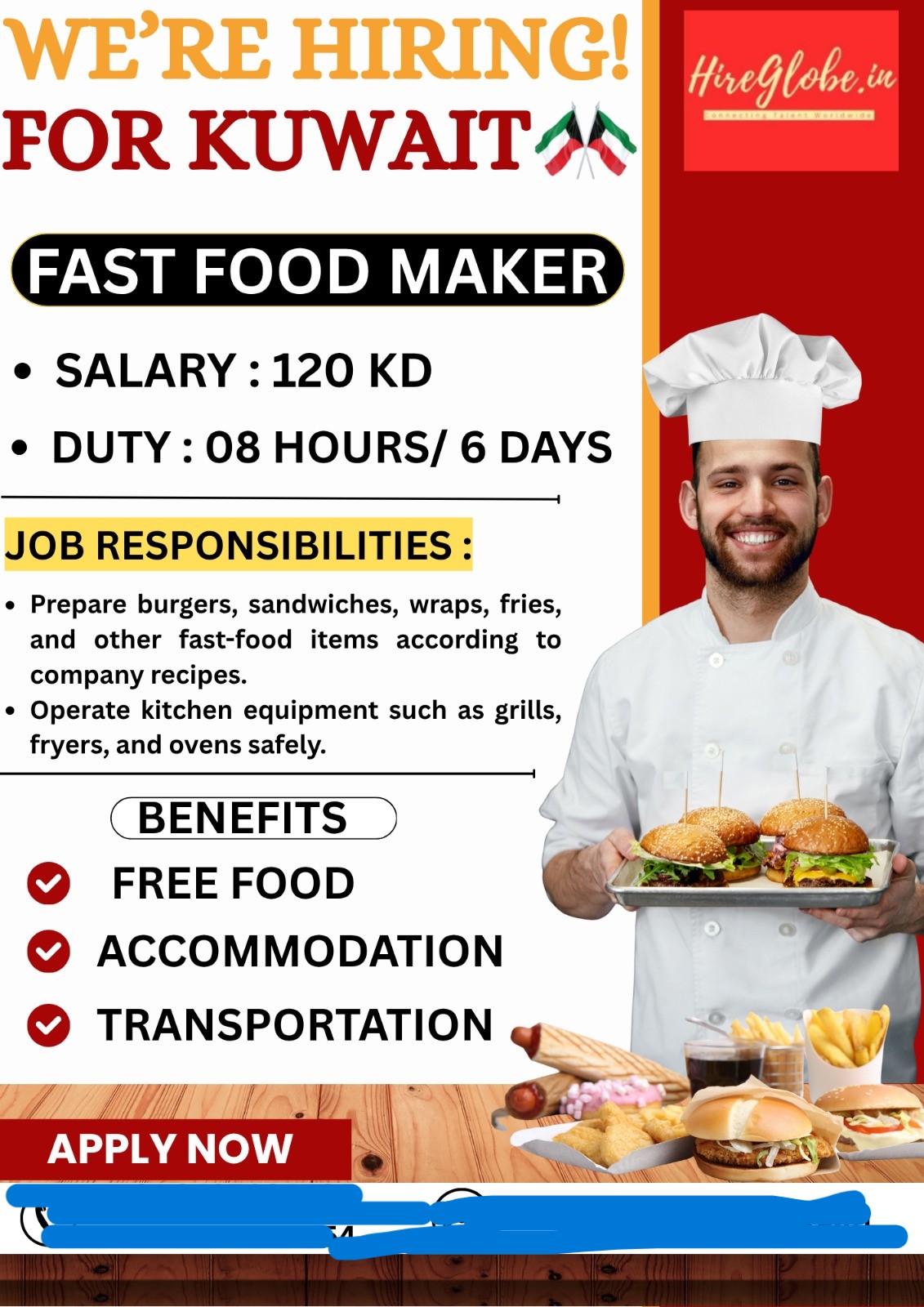 FAST FOOD MAKER FOR KUWAIT