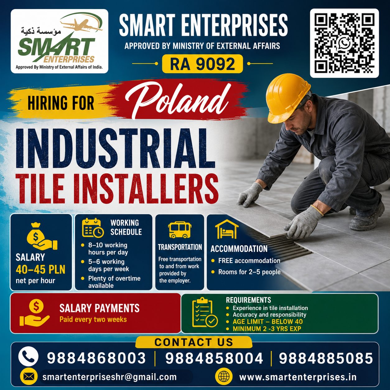 NDUSTRIAL TILE INSTALLERS r — smartenterpriseshr@gmail.com, POLAND