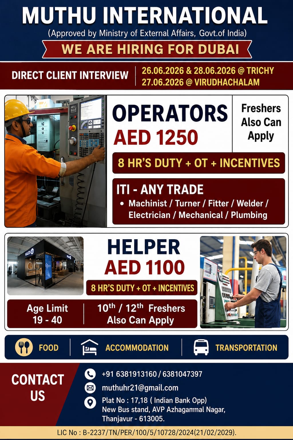 Machine operators