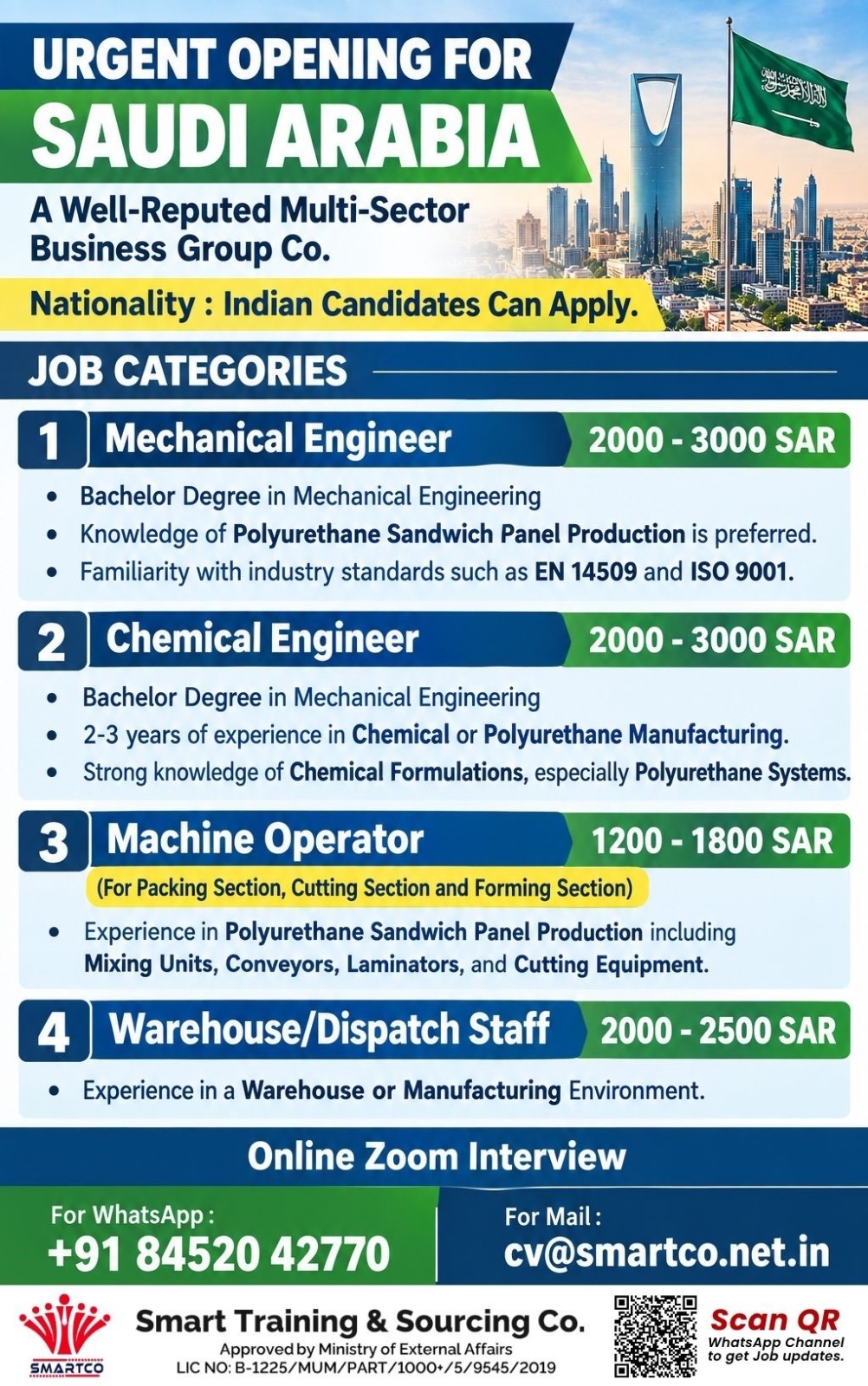 Urgent Opening for Saudi Arabia - Multi-Sector Business Group — Smart Training &amp; Sourcing Co, Saudi Arabia