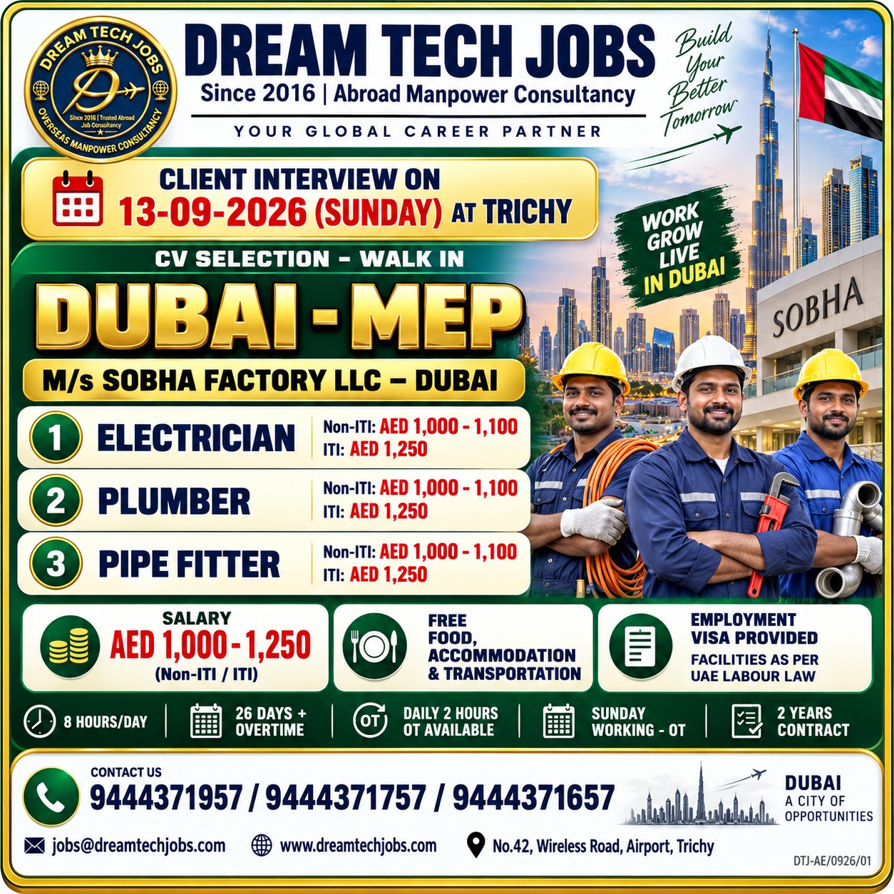 Dubai MEP Jobs