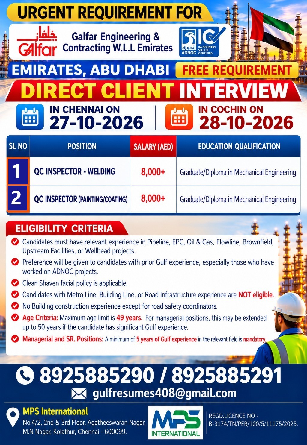 QC Inspector - Welding & Painting/Coating